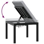 vidaXL Ensemble de banc de jardin avec coussins 3 Pièces noir