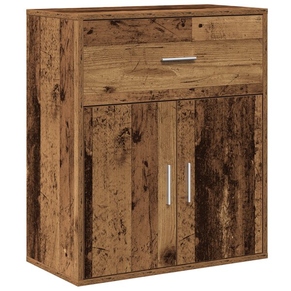 vidaXL Buffet avec tiroir Vieux bois 60 x 31 x 70 cm Bois d'ingénierie