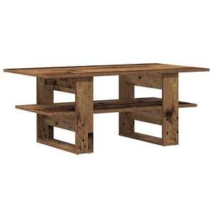 vidaXL Table basse vieux bois 102x55x42 cm bois d'ingénierie