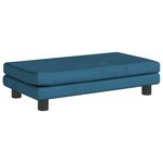 vidaXL Canapé avec repose-pied pour enfants bleu 100x50x30 cm velours