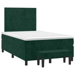 vidaXL Sommier à lattes de lit et matelas Vert foncé 120x200cm Velours