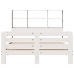 vidaXL Cadre de lit sans matelas blanc 140x190 cm bois de pin massif