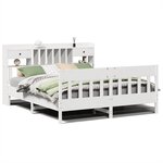 vidaXL Cadre de lit sans matelas blanc 180x200 cm bois massif de pin
