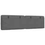 vidaXL Coussin de tête de lit gris foncé 180 cm tissu