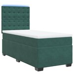 vidaXL Sommier à lattes de lit avec matelas Vert foncé 90x190 cm