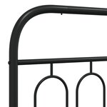 vidaXL Cadre de lit métal sans matelas avec tête de lit noir 140x190cm