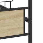 vidaXL Cadre de lit en métal sans matelas chêne sonoma 183x213 cm