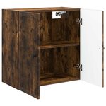 vidaXL Armoire Murale Chêne fumé 59 x 31 x 60 cm Bois d'ingénierie
