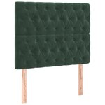 vidaXL Cadre de lit avec tête de lit Vert foncé 100x200 cm Velours