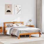 vidaXL Cadre de lit sans matelas cire marron 120x200cm bois pin massif