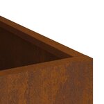 vidaXL Cache-pot de jardin Marron 32 x 32 x 40 cm Acier vieilli