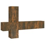 vidaXL Ensemble de meubles TV 5 Pièces Chêne fumé Bois d'ingénierie