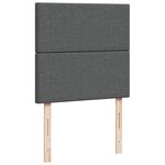 vidaXL Sommier à lattes de lit avec matelas Gris foncé 80x200 cm Tissu