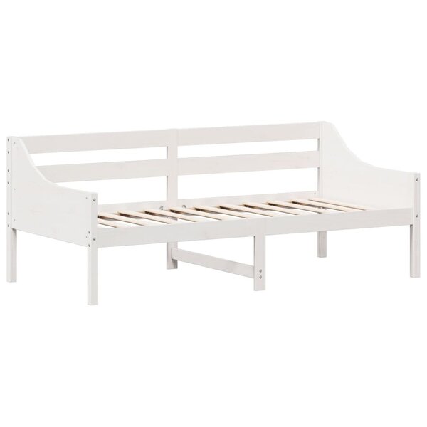 vidaXL Lit de jour Blanc 75x190 cm Bois de pin massif