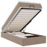 VidaXL Cadre de lit ottoman et matelas cappuccino 100x200cm similicuir