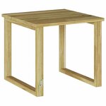 vidaXL Table de Bain de Soleil Marron 50.5 x 50 x 46 cm Pin imprégné