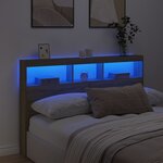 vidaXL Armoire tête de lit avec LED chêne sonoma 160x17x102 cm