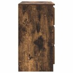vidaXL Buffet avec tiroir chêne fumé 71x35x65 cm bois d'ingénierie