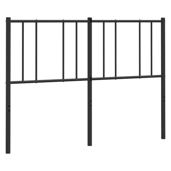 vidaXL Tête de lit de remplacement métal noir 140 cm