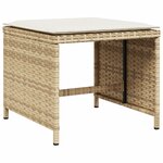 vidaXL Ensemble à manger de jardin et coussins 13 Pièces beige