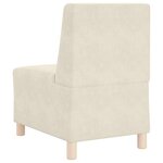 vidaXL Unité de Sofa Modulaire Sans Accoudoirs 3 Pièces Crème
