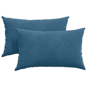 vidaXL Coussins de canapé 2 Pièces Bleu 50 x 30 cm