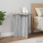 vidaXL Table d'appoint Sonoma gris Ø 39 x 38 cm Bois d'ingénierie