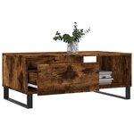 vidaXL Table basse Chêne fumé 90x50x36 5 cm Bois d'ingénierie
