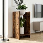 vidaXL Support de Plante 2 pièces Chêne fumé 30 x 30 x 60 cm