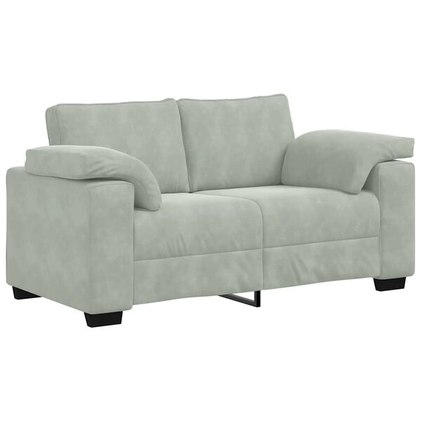 vidaXL Canapé causeuse gris clair 120 cm velours