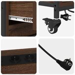 vidaXL Cabinet de Bureau avec roue Chêne marron 76 x 41 x 72 cm