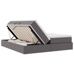 vidaXL Lit avec rangement et matelas avec matelas Gris 180 x 200 cm