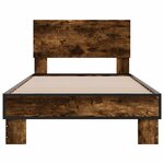 vidaXL Cadre de lit sans matelas chêne fumé 75x190 cm