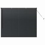 vidaXL Store de Fenêtre avec des rideaux Autre Noir 80 x 130 cm Aluminium