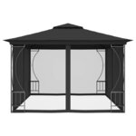 vidaXL Tonnelle avec moustiquaire 300x400x265 cm Anthracite