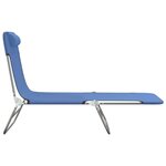 vidaXL Chaises longues pliables lot de 2 bleu textilène et acier