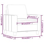 vidaXL Fauteuil Cappuccino 60 cm Similicuir