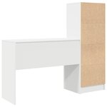 vidaXL Bureau avec tiroir avec étagère avec stockage 2 Pièces Blanc
