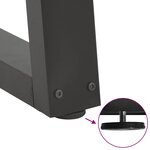 vidaXL Pieds de table à manger en forme de V 3 pièces Anthracite 90 x (72-73 3) cm Acier