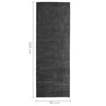 vidaXL Tapis de couloir lavable pliable Anthracite 80x300 cm Polyester