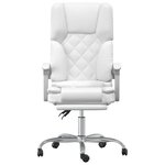 Fauteuil de massage inclinable de bureau informatique étude similicuir blanc 02_0025396