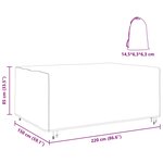 vidaXL Housse pour mobilier d'extérieur Noir 220 x 150 x 85 cm 210D