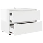 vidaXL Armoire de rangement Blanc brillant 80 x 48 x 57 cm