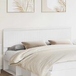 vidaXL Tête de lit Blanc 180 cm Bois d'ingénierie