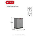 Keter Armoire de rangement basse Stilo Gris et noir 90 cm