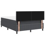 vidaXL Lit Box Spring avec Matelas & LED Gris Anthracite 160x200 cm en Velours Côtelé