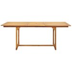 vidaXL Ensemble à manger de jardin 7 Pièces beige rotin et bois massif
