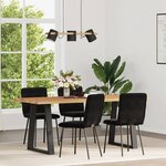 vidaXL Chaises à manger lot de 4 Noir Velours