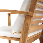 vidaXL Banc de jardin Naturel 110 x 64 x 76.5 cm Bois de teck solide