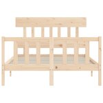 vidaXL Cadre de lit sans matelas 140x200 cm bois massif de pin